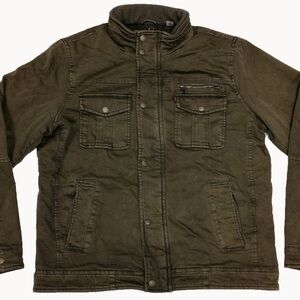 Levi's Men's Knit Collar 2 Way Stretch Twill Trucker Jacket